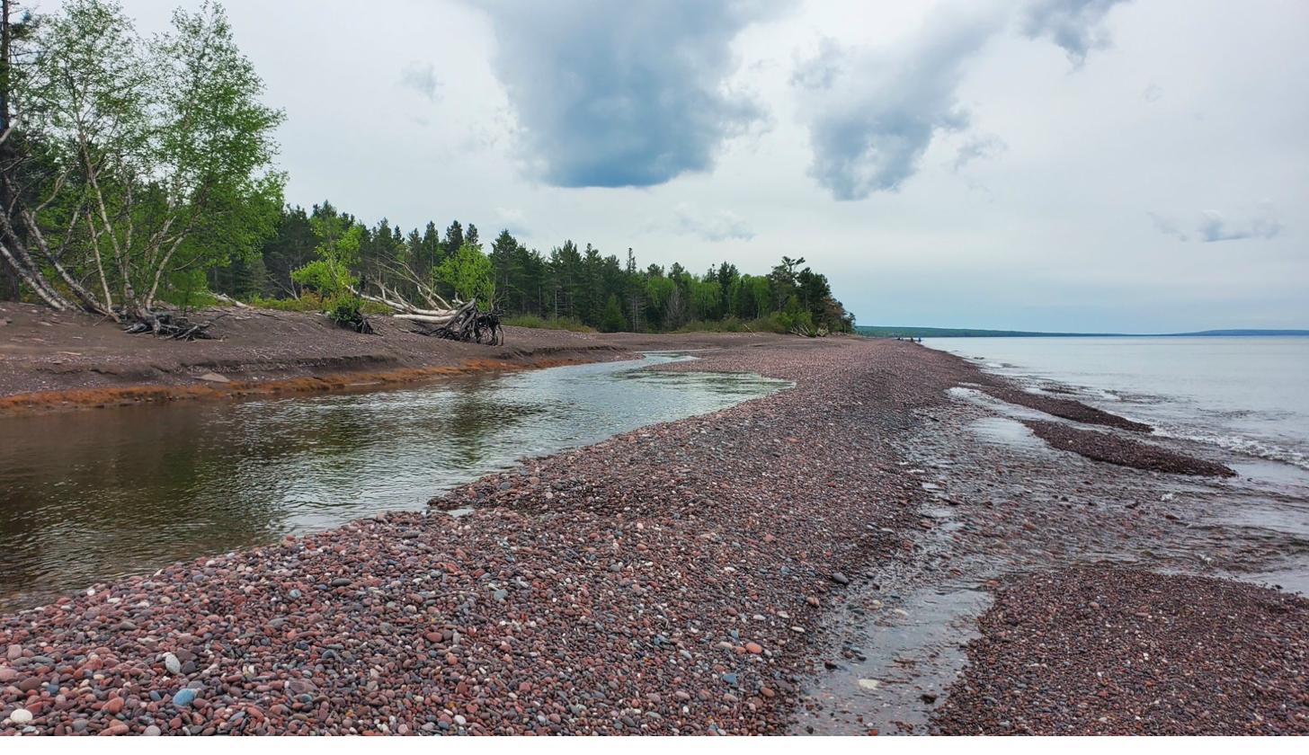 Lake Superior shoreline at Black Creek Nature Sanctuary