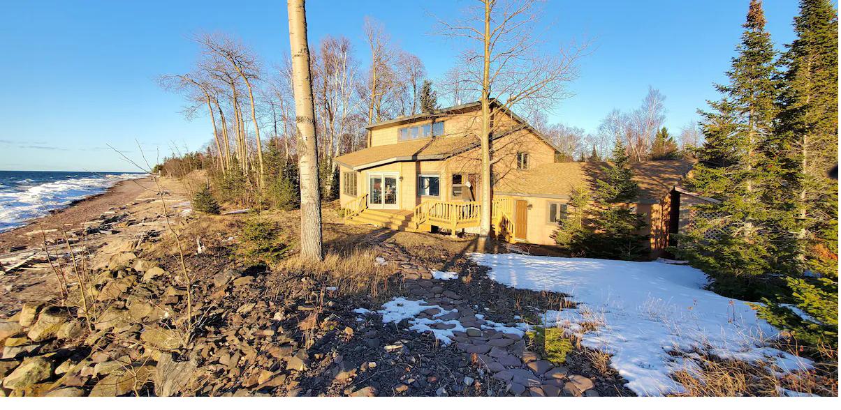 Cedar Bay from the lakeside in winter